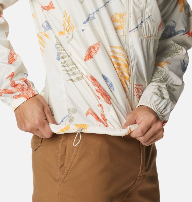 Men's Columbia Flash Forward Windbreaker Print Jackets Cream | CA-BA364