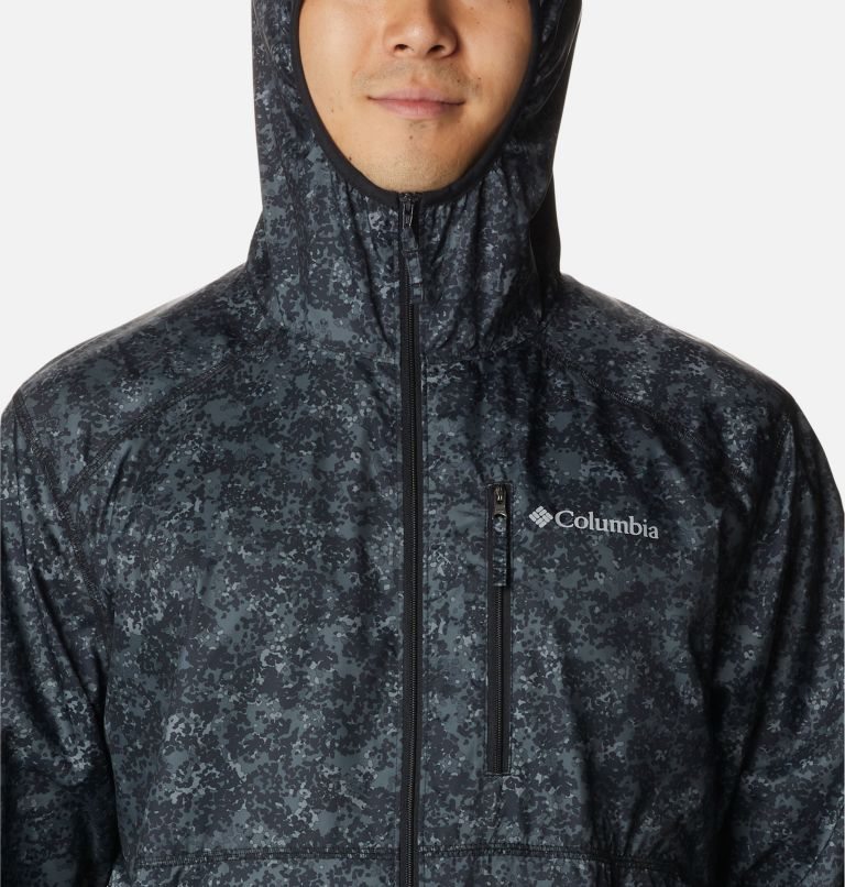 Men's Columbia Flash Forward Windbreaker Print Jackets Black | CA-JA504