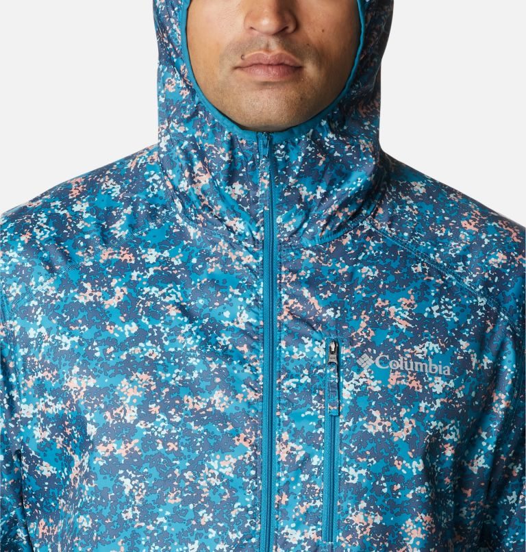 Men's Columbia Flash Forward Windbreaker Print Jackets Blue | CA-K36LC