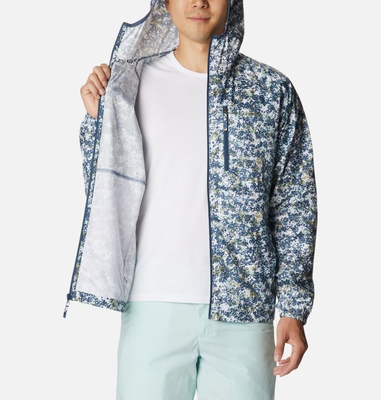 Men's Columbia Flash Forward Windbreaker Print Jackets Blue | CA-S16AL