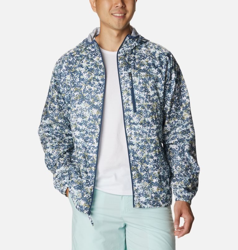 Men's Columbia Flash Forward Windbreaker Print Jackets Blue | CA-S16AL