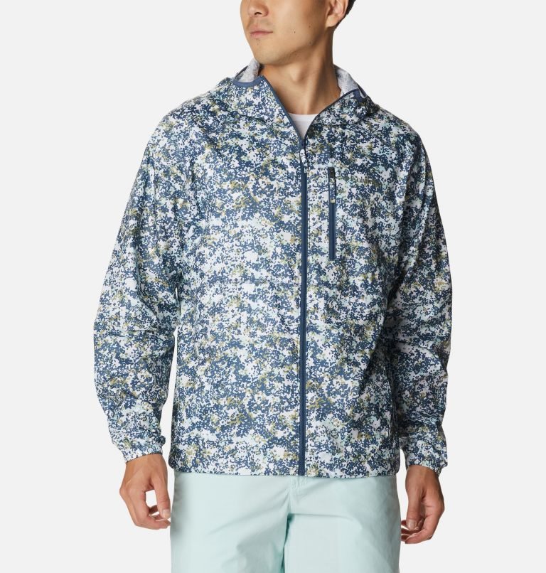 Men\'s Columbia Flash Forward Windbreaker Print Jackets Blue | CA-S16AL