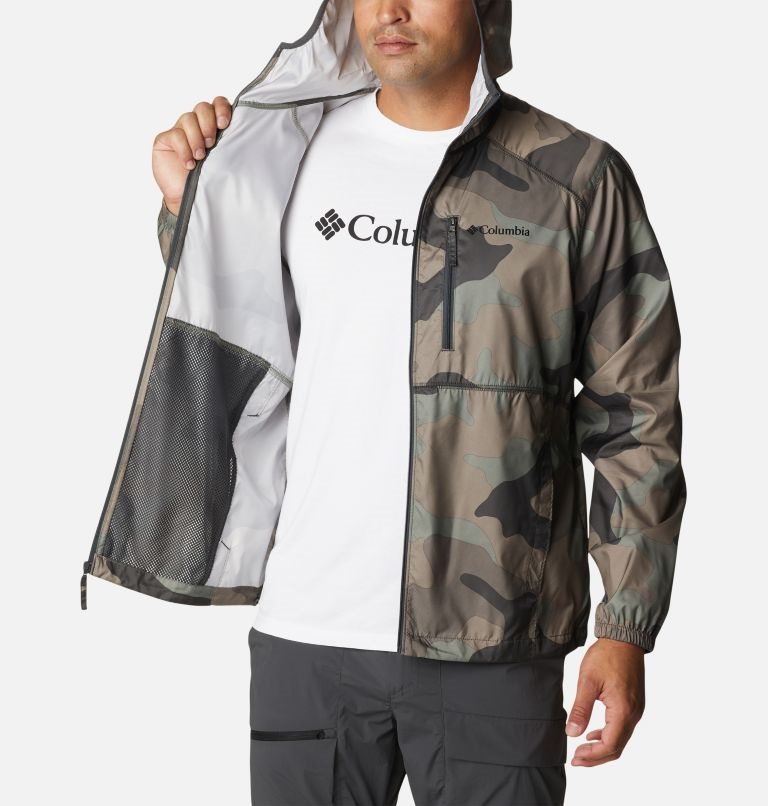 Men's Columbia Flash Forward Windbreaker Print Jackets Camo | CA-S6CL8