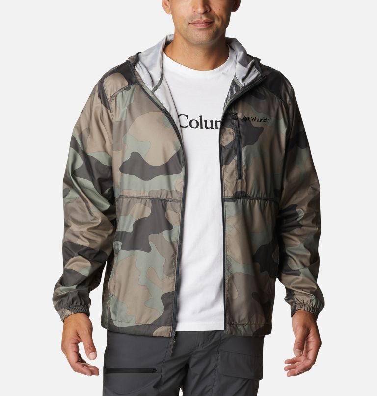 Men's Columbia Flash Forward Windbreaker Print Jackets Camo | CA-S6CL8