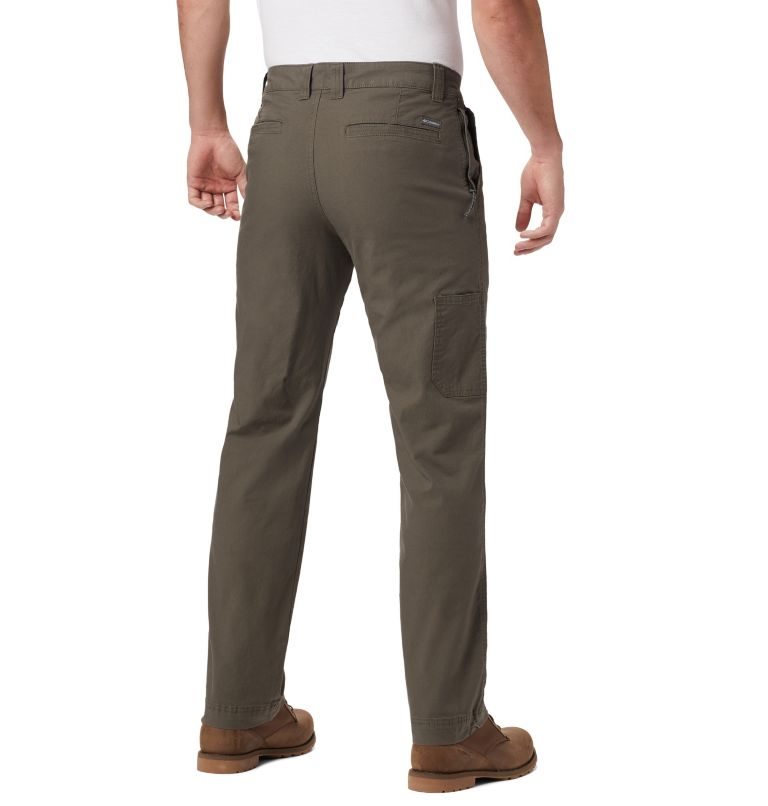 Men's Columbia Flex ROC Pants Dark Brown | CA-A801C