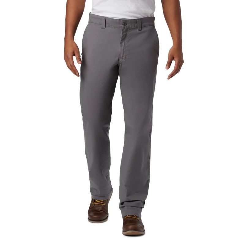 Men's Columbia Flex ROC Pants Dark Grey | CA-W485A