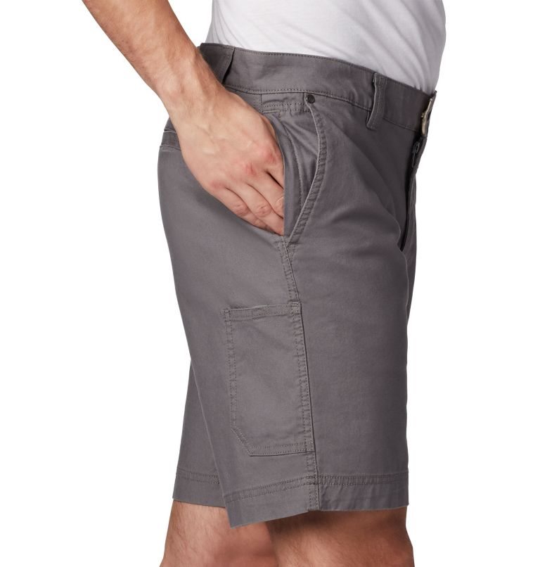 Men's Columbia Flex ROC Shorts Dark Grey | CA-Z8L50