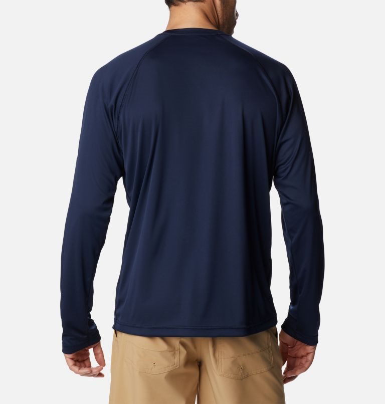 Men's Columbia Fork Stream Long Sleeve Sweatshirts Navy | CA-N8CA6