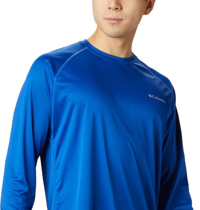 Men's Columbia Fork Stream Long Sleeve Sweatshirts Blue | CA-Y531C