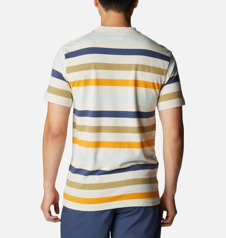 Men's Columbia Glendoveer Pocket T Shirts Stripe | CA-JA8LC