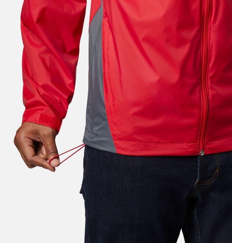 Men's Columbia Glennaker Lake Rain Jackets Red | CA-GCA1L