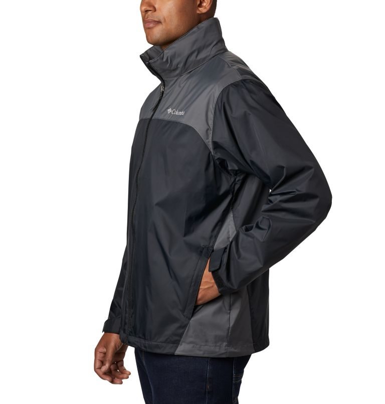 Men's Columbia Glennaker Lake Rain Jackets Black | CA-P1L06