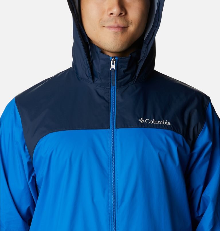 Men's Columbia Glennaker Lake Rain Jackets Blue | CA-PC584