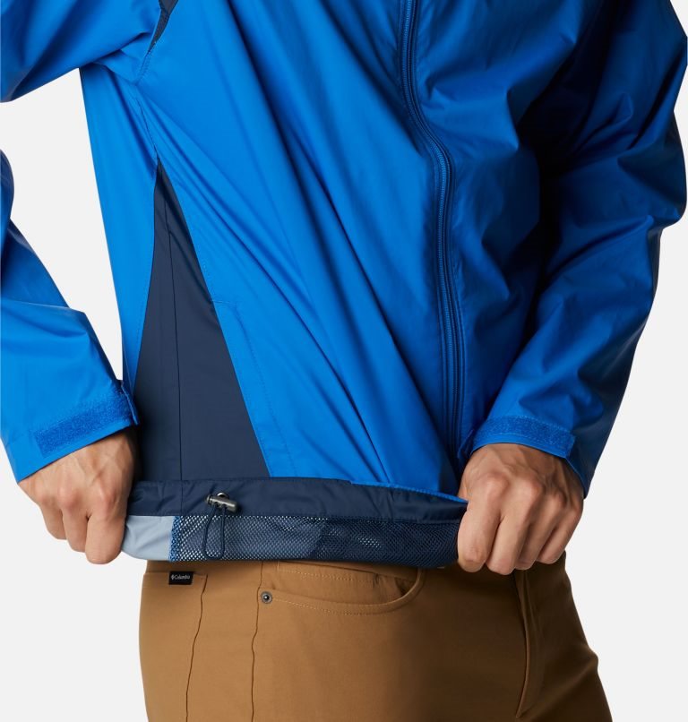 Men's Columbia Glennaker Lake Rain Jackets Blue | CA-PC584