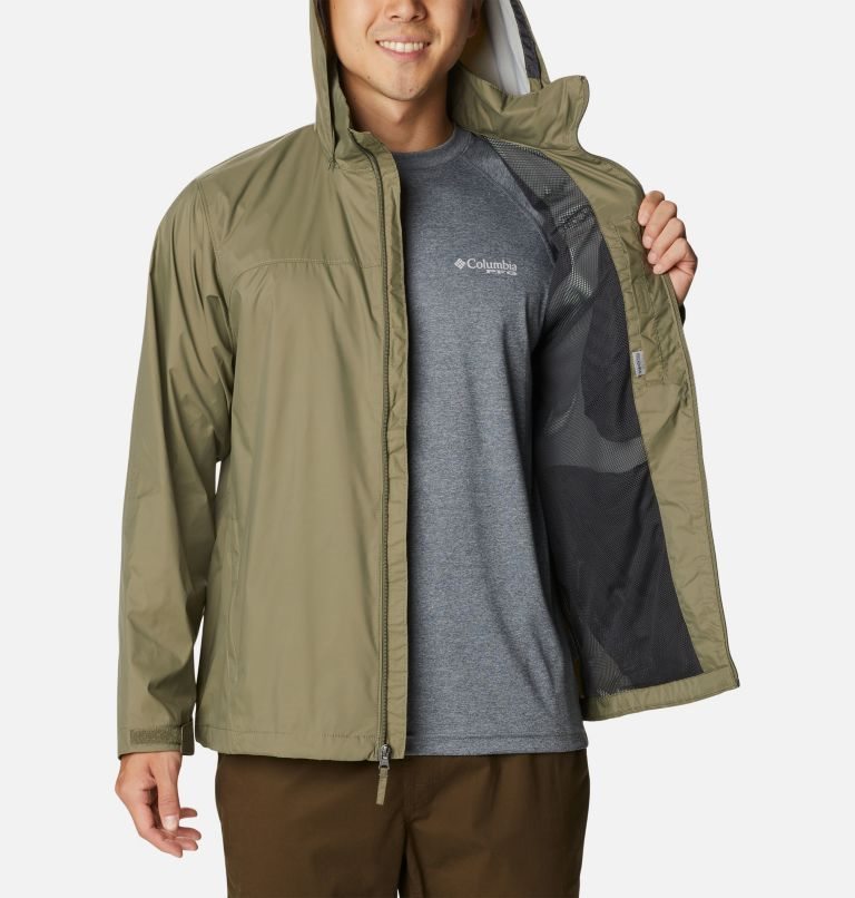 Men's Columbia Glennaker Lake Rain Jackets Olive | CA-VCL34