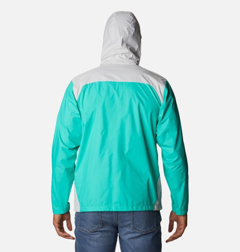 Men's Columbia Glennaker Lake Rain Jackets Turquoise | CA-W385A