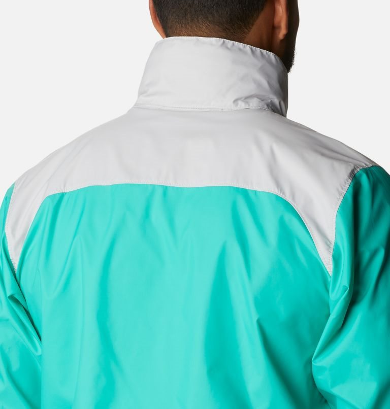 Men's Columbia Glennaker Lake Rain Jackets Turquoise | CA-W385A