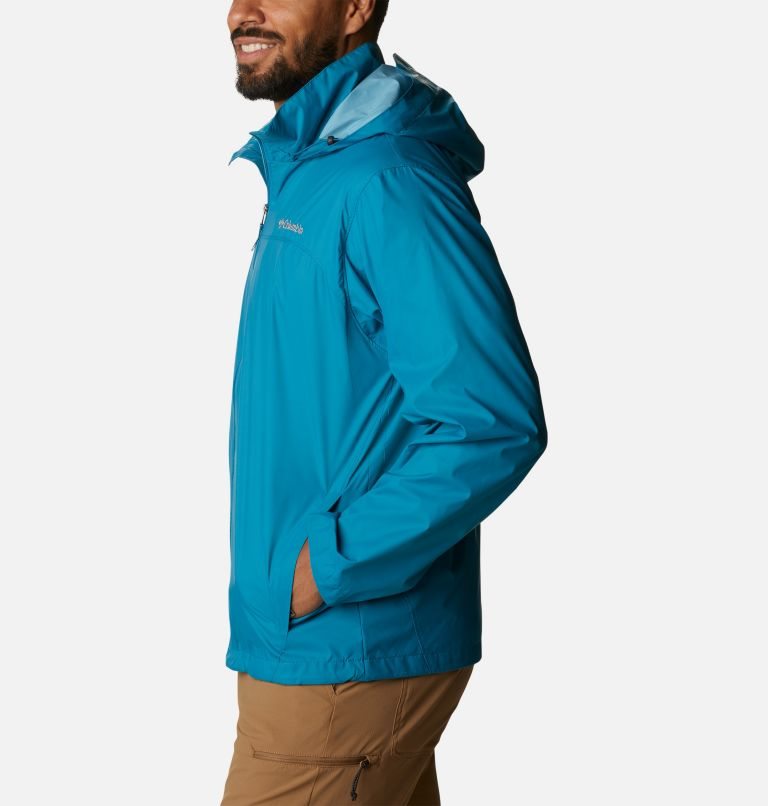 Men's Columbia Glennaker Lake Rain Jackets Turquoise | CA-WLC34