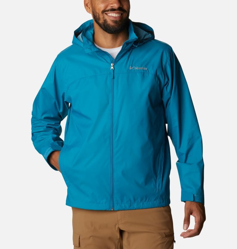 Men\'s Columbia Glennaker Lake Rain Jackets Turquoise | CA-WLC34