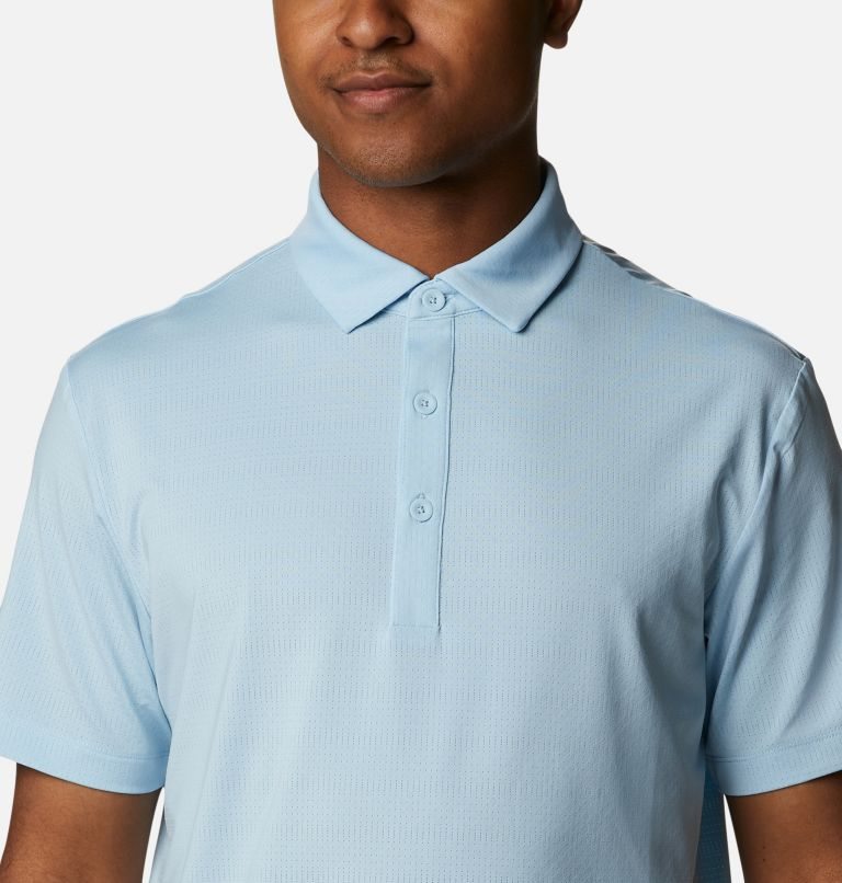 Men's Columbia Golf Omni-Freeze Power Polo Shirts Light Blue | CA-QL5CA