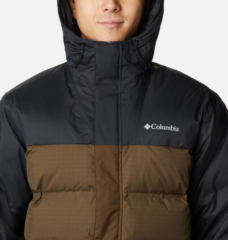 Men's Columbia Grand Trek Down Jackets Black / Olive | CA-A05L6