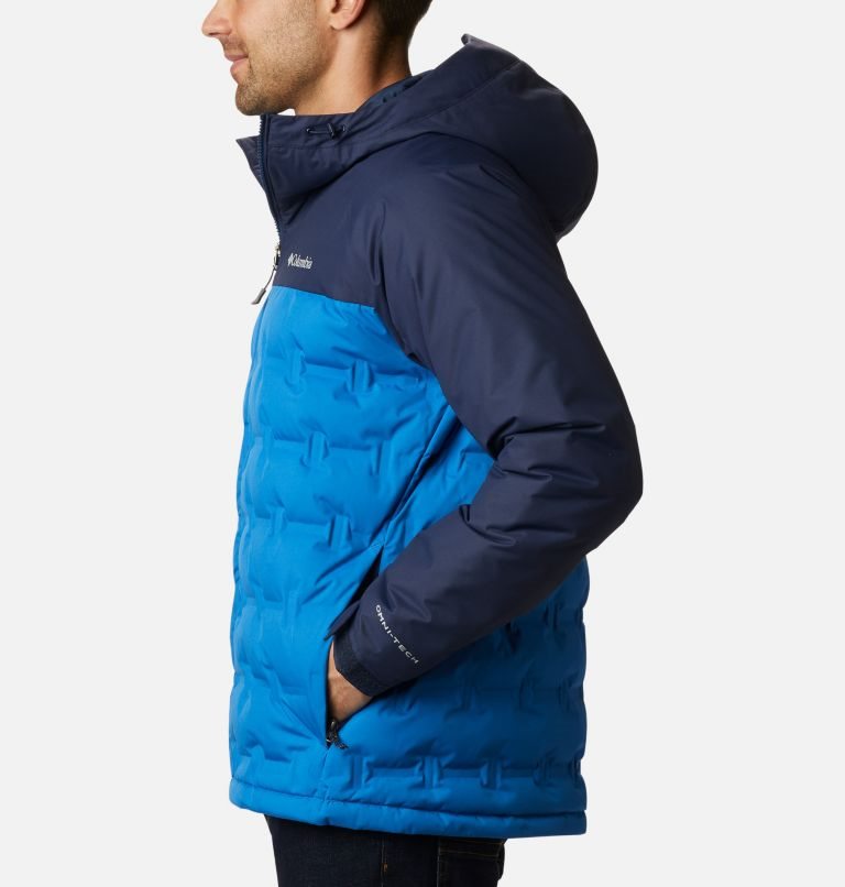 Men's Columbia Grand Trek Down Jackets Blue | CA-OC584