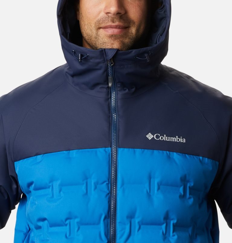 Men's Columbia Grand Trek Down Jackets Blue | CA-OC584