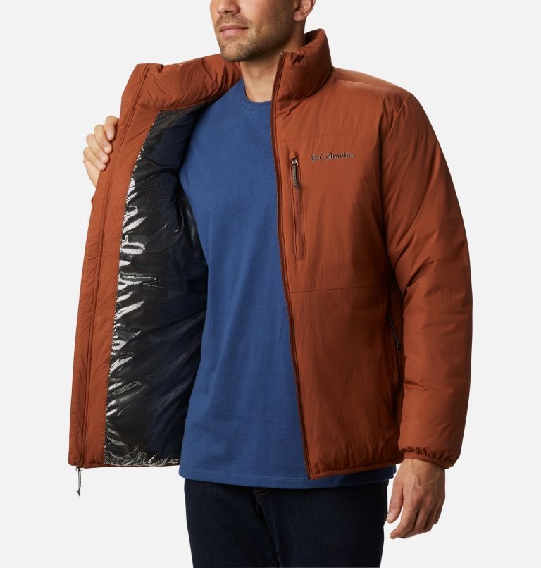 Men's Columbia Grand Wall Insulated Jackets Brown | CA-M403A