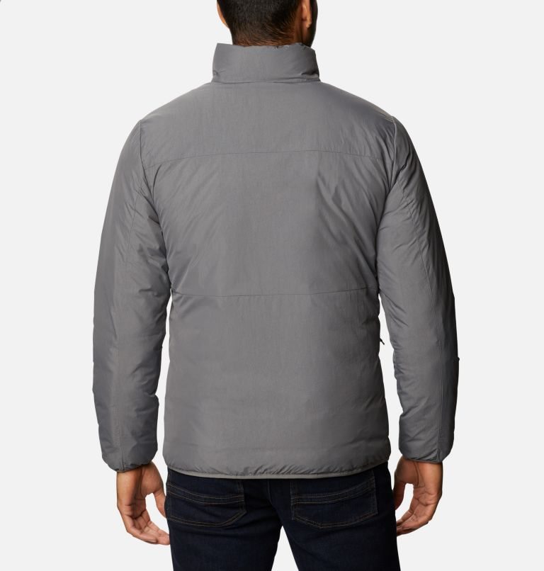 Men's Columbia Grand Wall Insulated Jackets Dark Grey | CA-R5AC8