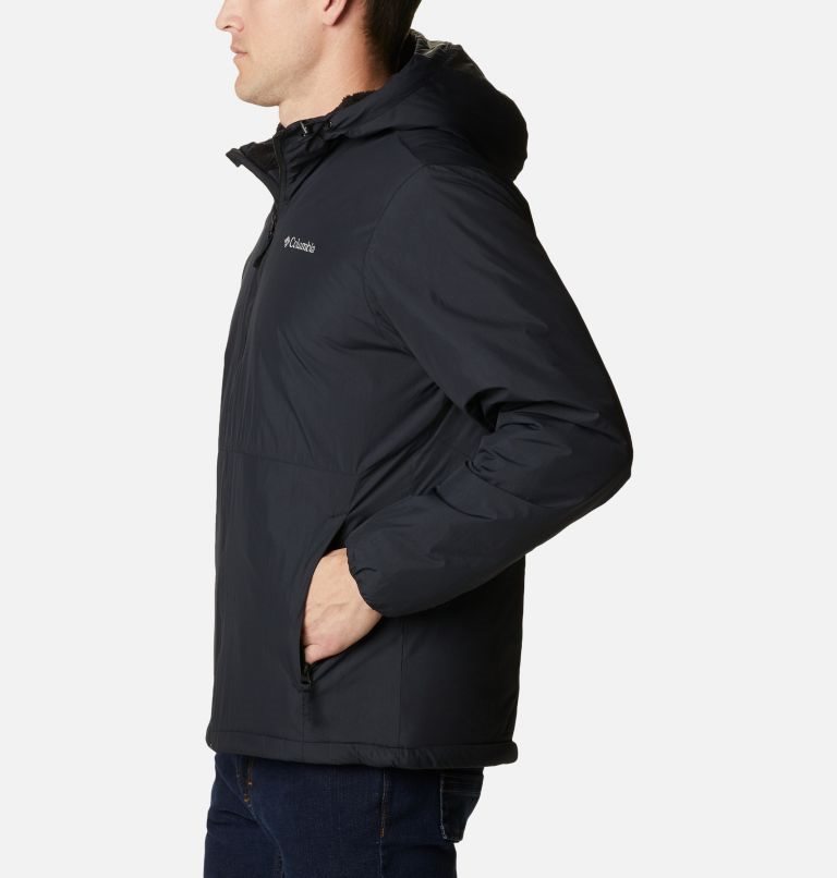 Men's Columbia Grand Wall Sherpa Jackets Black | CA-FACL1