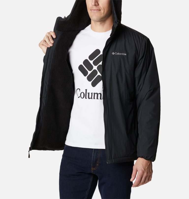 Men's Columbia Grand Wall Sherpa Jackets Black | CA-FACL1