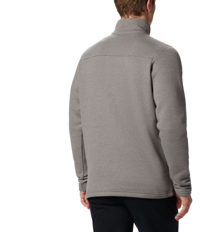 Men's Columbia Great Hart Mountain III Half Zip Sweatshirts Grey | CA-E4A36