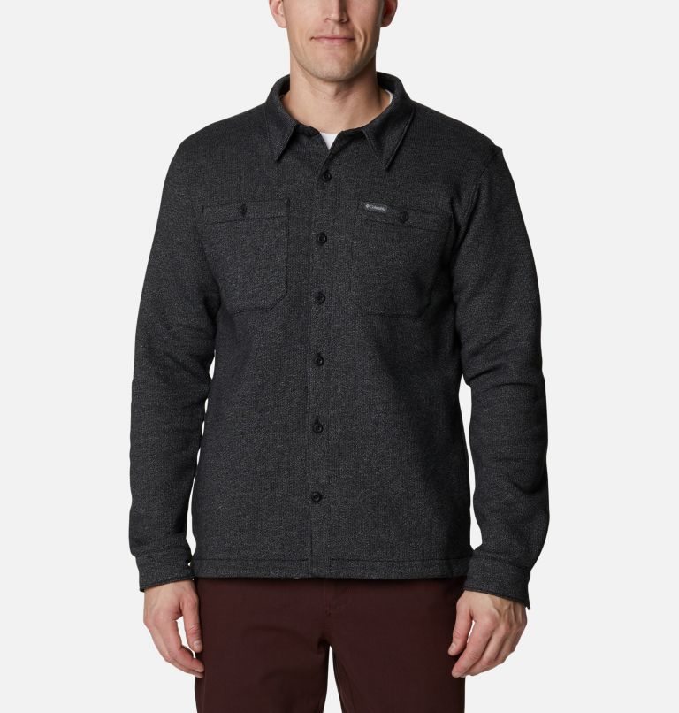 Men's Columbia Great Hart Mountain Shirts Black | CA-G3401