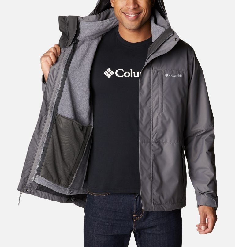 Men's Columbia Gulfport Interchange Jackets Dark Grey | CA-L8A45