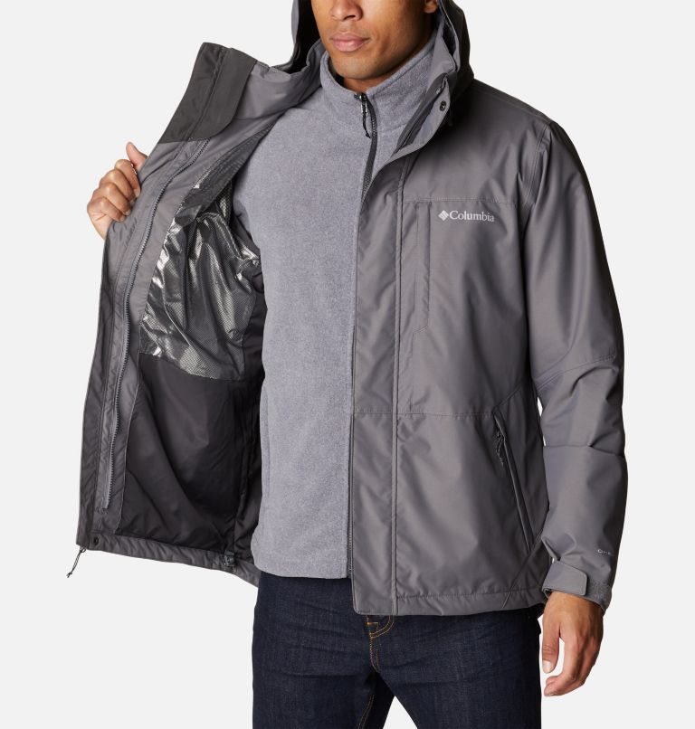 Men's Columbia Gulfport Interchange Jackets Dark Grey | CA-L8A45