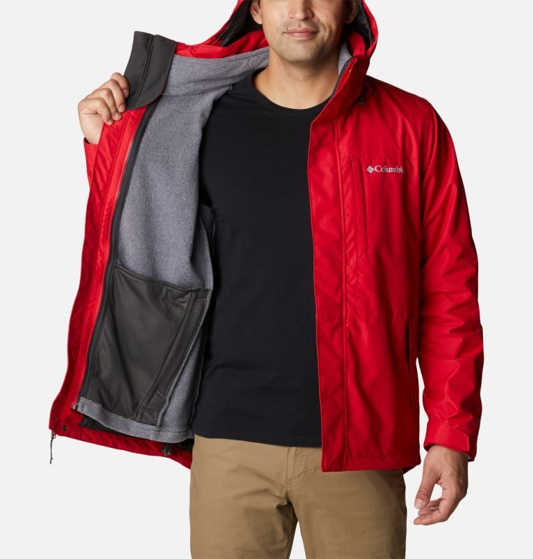 Men's Columbia Gulfport Interchange Jackets Red | CA-P45C6