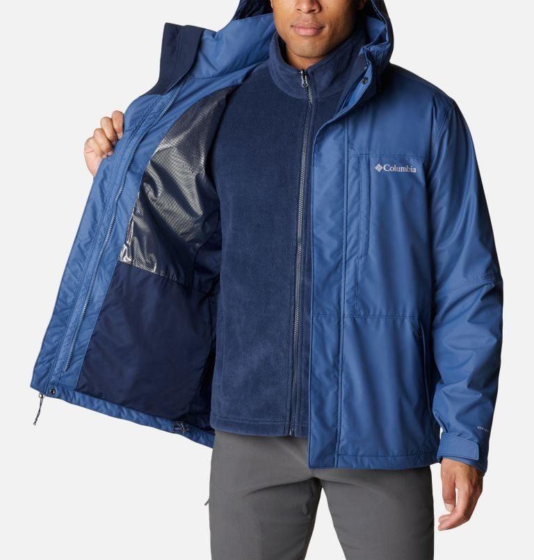 Men's Columbia Gulfport Interchange Parka Jackets Blue | CA-A134A