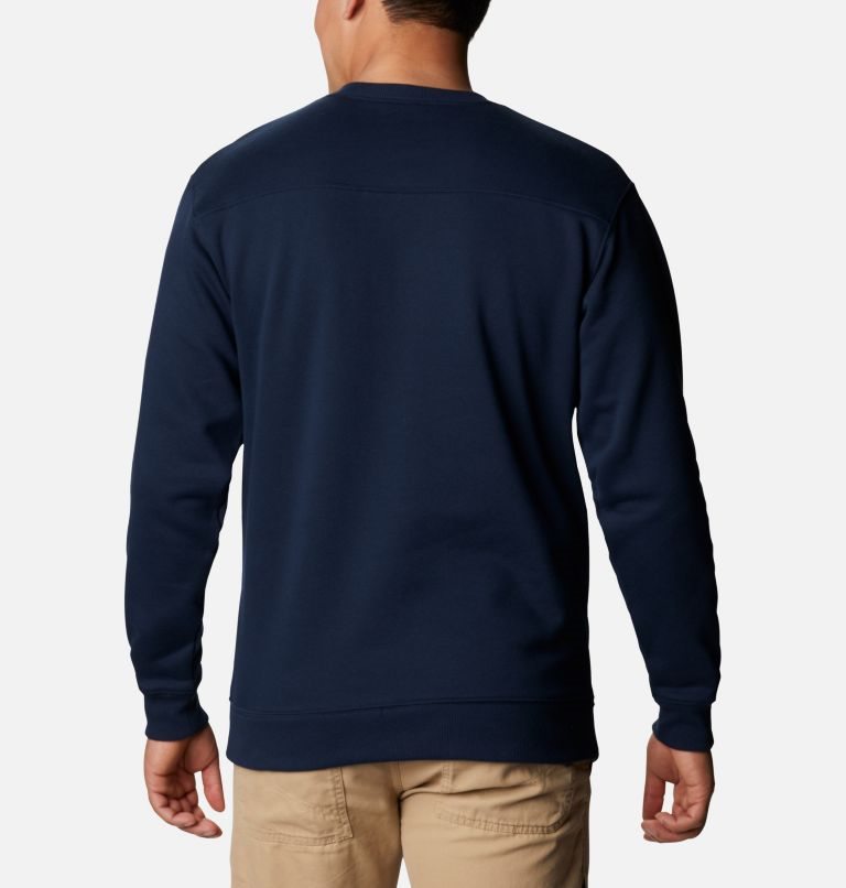 Men's Columbia Hart Mountain II Crew Sweatshirts Navy | CA-TL5C3