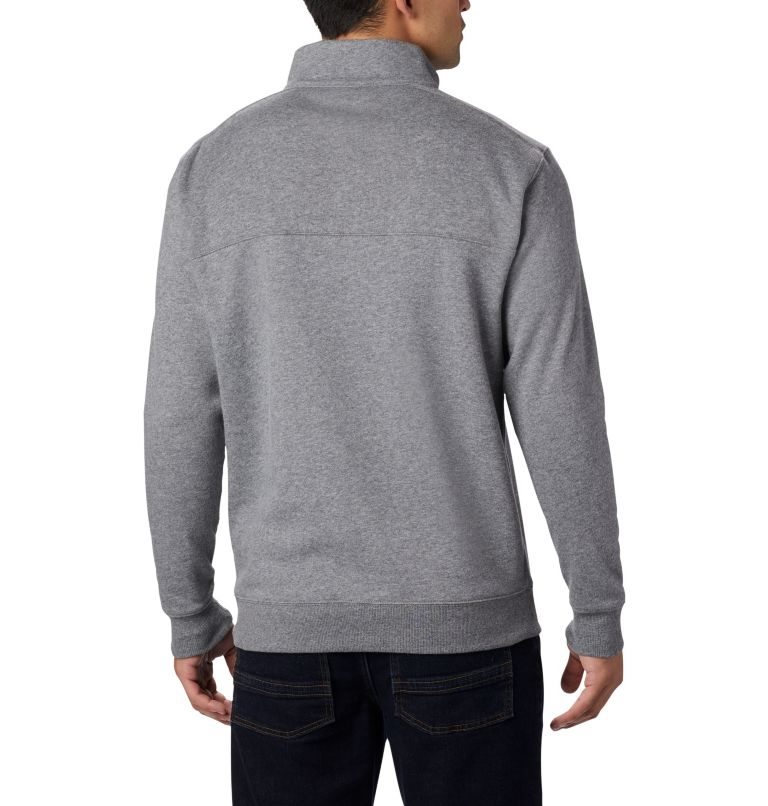 Men's Columbia Hart Mountain II Half Zip Sweatshirts Grey | CA-H301C