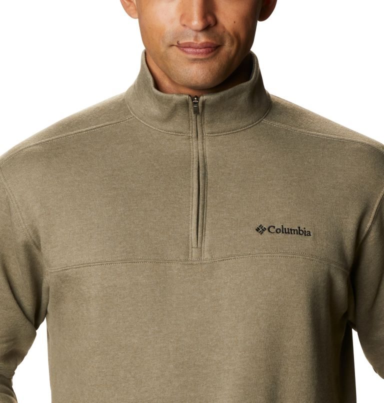 Men's Columbia Hart Mountain II Half Zip Sweatshirts Olive | CA-H41L0