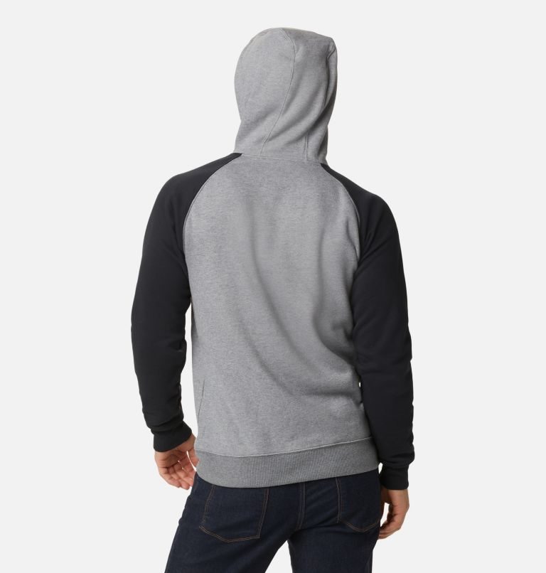 Men's Columbia Hart Mountain II Hoodie Grey / Black | CA-H6L4C