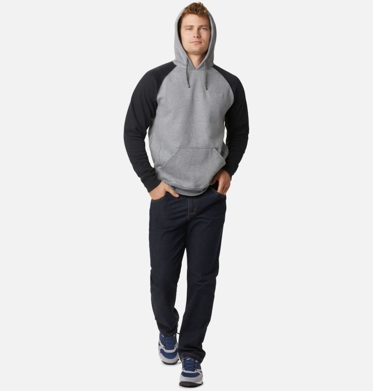 Men's Columbia Hart Mountain II Hoodie Grey / Black | CA-H6L4C