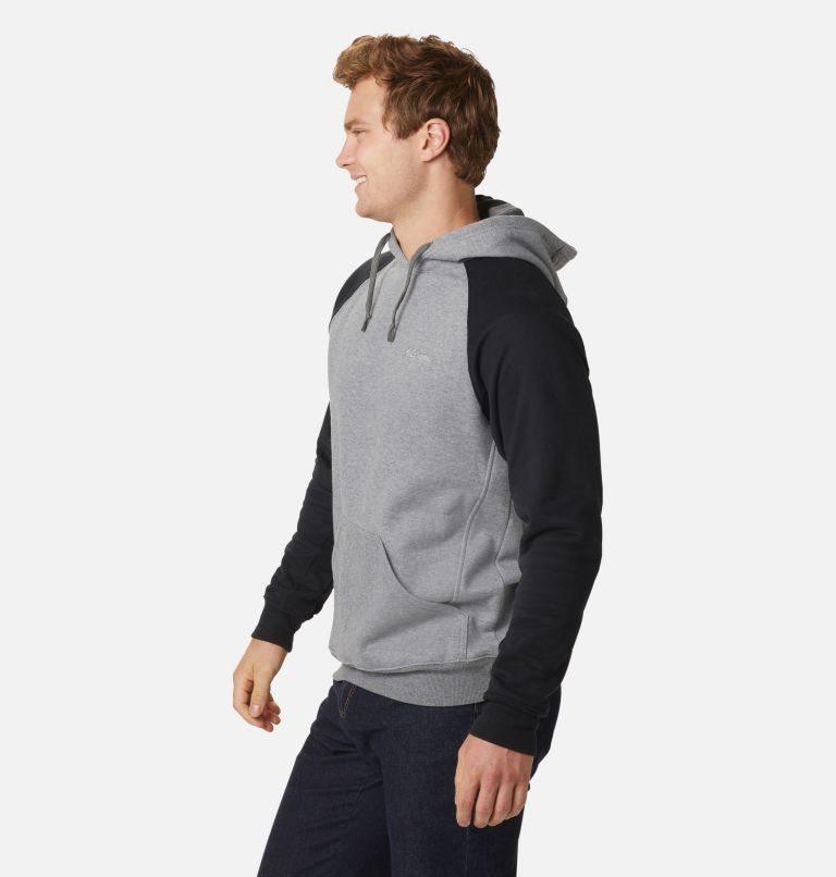 Men's Columbia Hart Mountain II Hoodie Grey / Black | CA-H6L4C