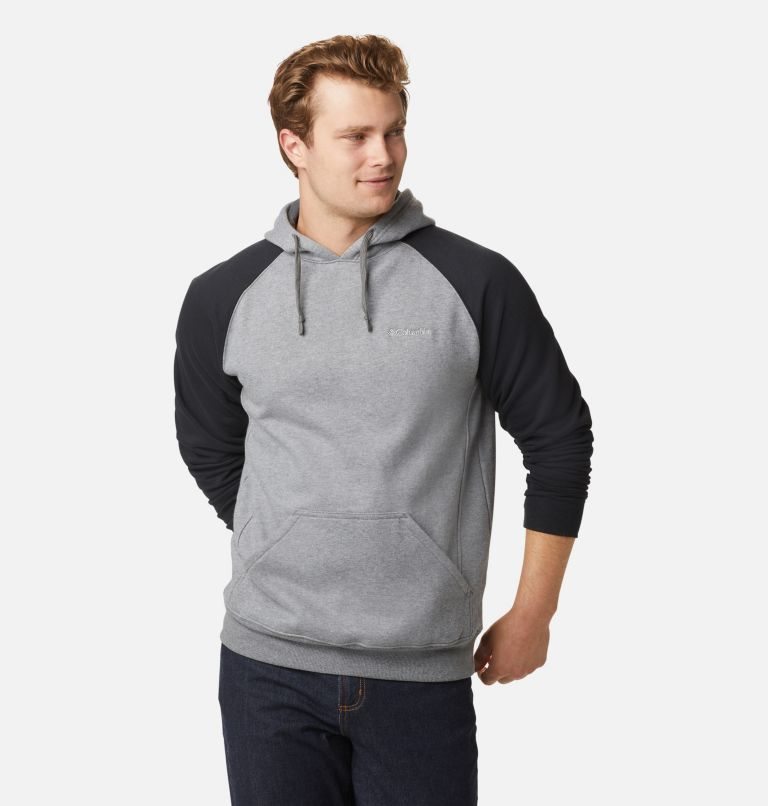 Men\'s Columbia Hart Mountain II Hoodie Grey / Black | CA-H6L4C