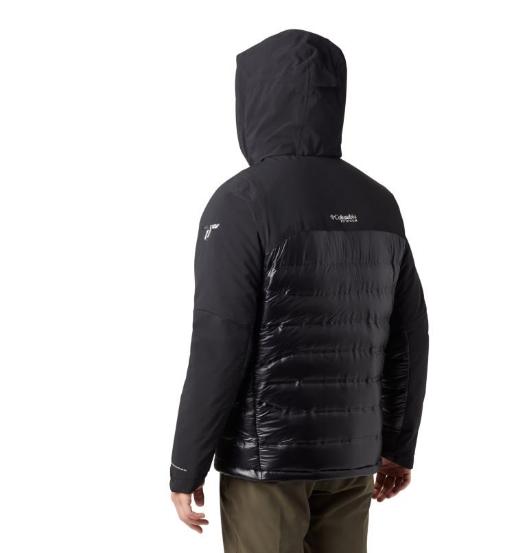 Men's Columbia Heatzone 1000 TurboDown II Jackets Black | CA-L6403