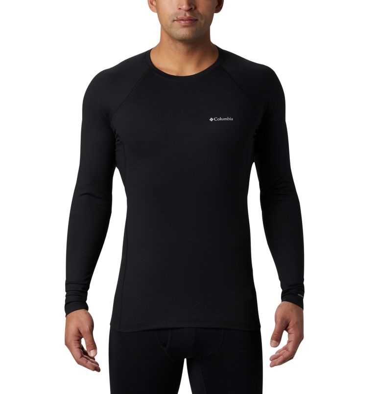 Men\'s Columbia Heavyweight Stretch Baselayer Sweatshirts Black | CA-GA01C