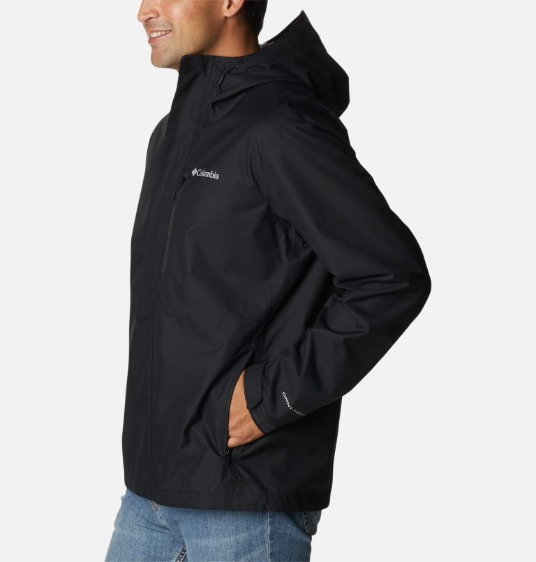 Men's Columbia Hikebound Rain Jackets Black | CA-A58C6