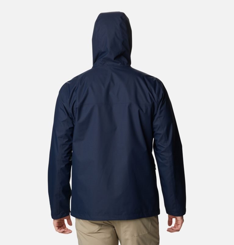 Men's Columbia Hikebound Rain Jackets Navy | CA-VC015