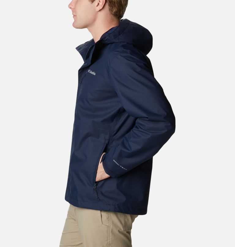 Men's Columbia Hikebound Rain Jackets Navy | CA-VC015