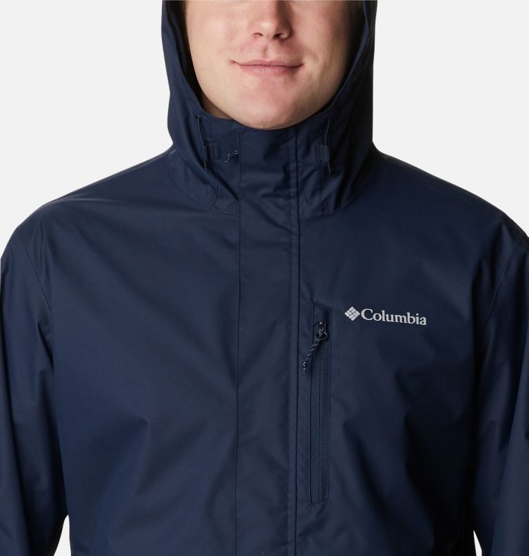 Men's Columbia Hikebound Rain Jackets Navy | CA-VC015